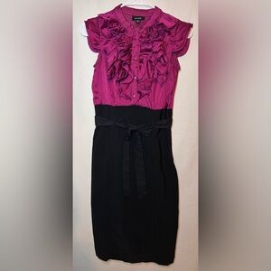 Snap Pink and Black Sheath Dress Sleeveless Midi